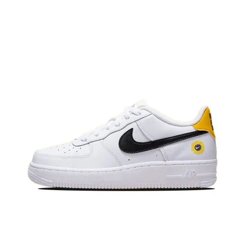 Nike Air FORCE 1 Have A Nike Day Устойчивый к истиранию Низкий Топ Детские Скейтбординг Белый Желтый