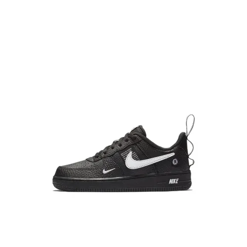 Nike Air Force 1 Utility Slip Resistant Abrasion Resistant Легкий Низкий Топ Детские Скейтбординги Черный