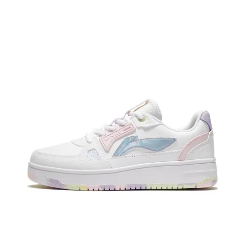 LINING YOUNG Li NING CLOUD Амортизация Низкий Топ Детские Скейтбординг Белый Розовый Синий