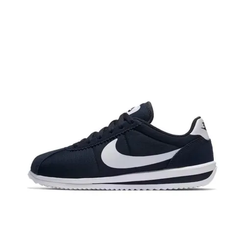 Nike Cortez Ультра Амортизация Износостойкий Низкий Топ Детские Беговые Кроссовки Черный Белый Подростки