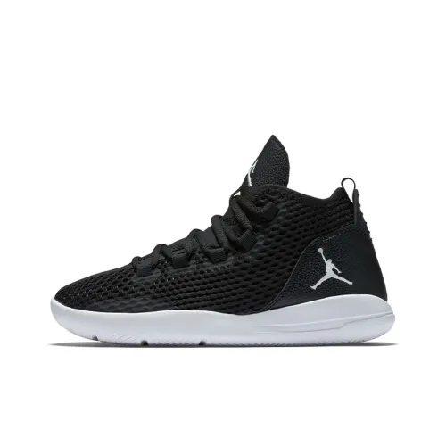 Джордан Reveal Нижняя юбка Резистентные амортизаторы MID Топ Детские баскетбольные кроссовки Черно-белая панда Подростки