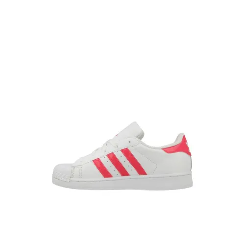 Adidas Originals Superstar Series C Low Топ Детские Скейтбординги Бело-розовый для детей 3-7 лет