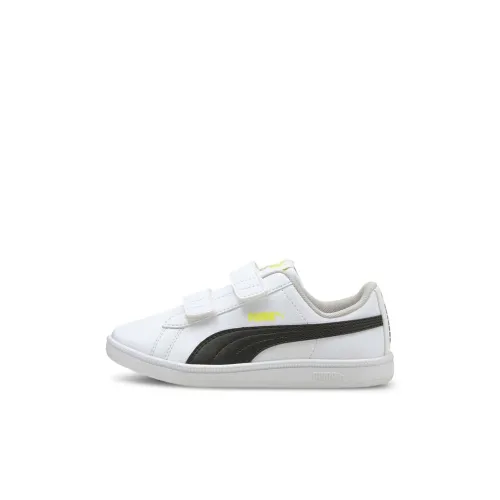 PUMA Up V Baseline Легкий и Износостойкий Низкий Топ Детские Скейтбординги Белый Черный