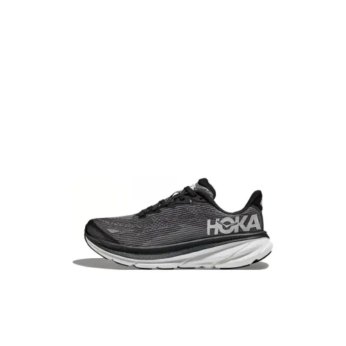HOKA ONE ONE Clifton 9 Детская беговая обувь Низкий топ Черный Серый цвет Kids