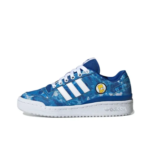 THE SIMPSONS x Adidas Originals FORUM Низкий Топ Детские Скейтбординги Синий