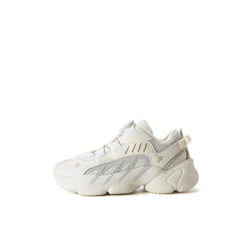 FILA KIDS Talon Slip-resistant Abrasion-resistant Низкий топ Детская беговая обувь Молочно-белый для детей 3-7 лет