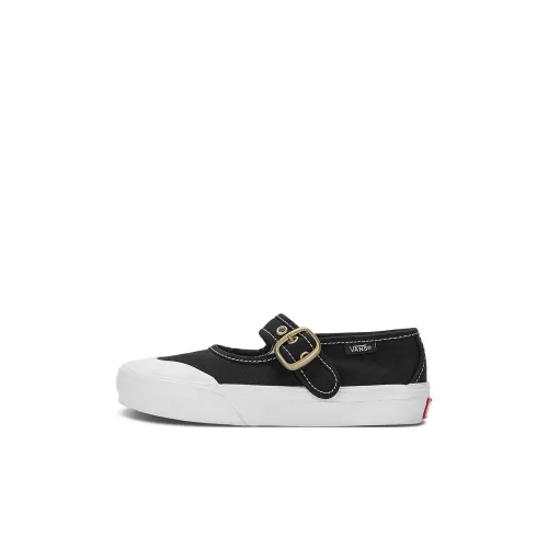 Vans Детская повседневная обувь Low Top Черно-белая панда Для дошкольников