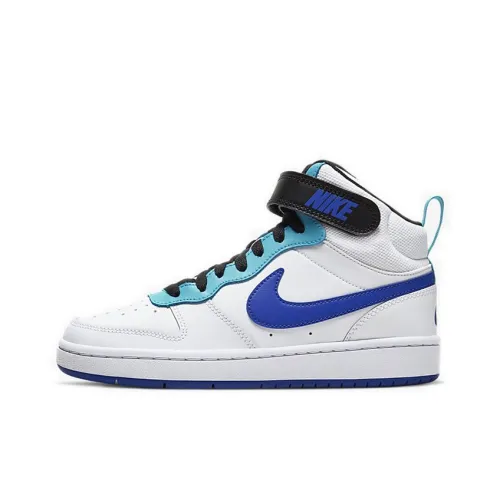 nike Court Borough 2 MID 2 MID Топ Детские Скейтбординги Белый синий зеленый Подростки