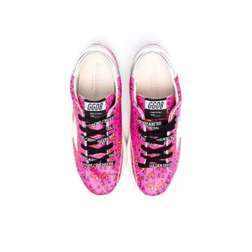 Golden Goose May Teen Slip-resistant Abrasion-resistant Low Top KIDS Lifestyle Shoes Pink Teenagers