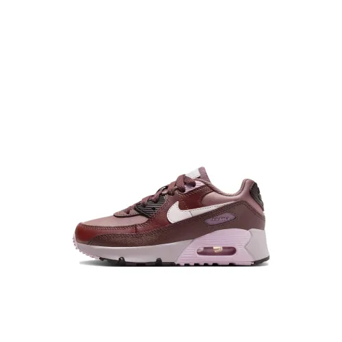 Nike Air Max 90 LTR Амортизация Износостойкий Низкий Топ Детские Лайфстайл Обувь Коричневый Розовый Детский