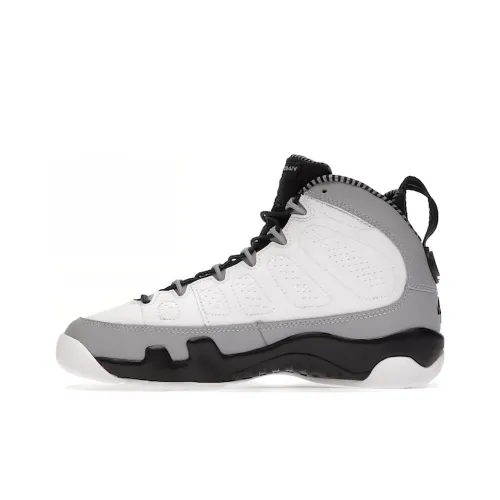 Jordan Air Джордан 9 Противоскользящие Высокие Баскетбольные Кроссовки для Детей Белые Серые Подростковые