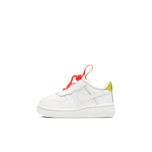 Nike Air FORCE 1 Toggle Low Топ Кроссовки для скейтбординга Белый красный желтый Детский и для малышей