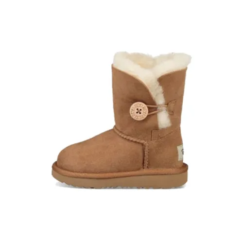 UGG Bailey Button II противоскользящие амортизирующие устойчивые к истиранию термические зимние ботинки каштаново-коричневого цвета для детей
