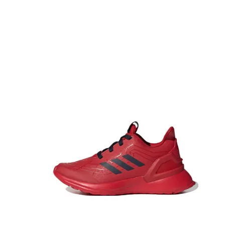Adidas Rapidarun Spider Man K Nonslip Lightweight MID Top Детская беговая обувь Красный Черный Детский