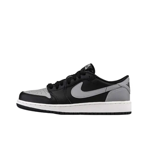 Jordan Air Jordan 1 Low Топ Детские Баскетбольные Кроссовки Теневой Серый