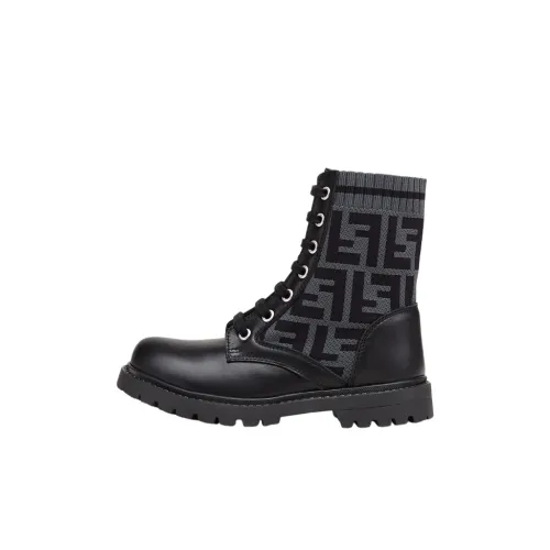 FENDI Устойчивые к истиранию Дышащие Термостойкие Детские ботинки Черные Малыш