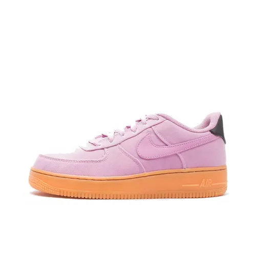 Nike Air FORCE 1 LV8 Стиль Низкий Топ Детский Скейтбординг Розовый Подростковый