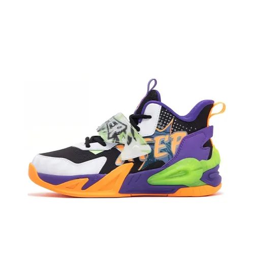 XTEP Детские баскетбольные кроссовки High Top Черный/Фиолетовый Внешняя сторона Светлый Унисекс