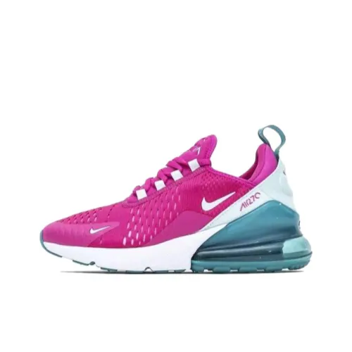 Nike Air Max 270 Амортизация Износостойкий Низкий Топ Детские Беговые Кроссовки Красный Подростки