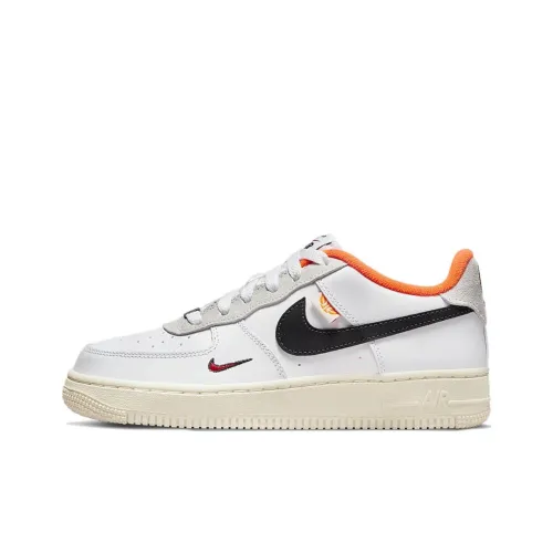 Nike Air Force 1 Nike Hoops Low Топ Детские Скейтбординги Белый Черный Оранжевый Подростки