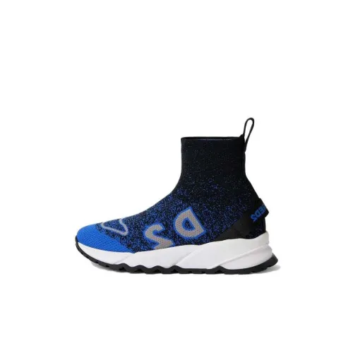 DSQUARED 2 Детская повседневная обувь High Top Черный Синий Kids