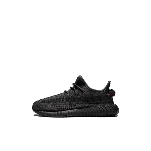 Adidas Originals Yeezy Boost 350 V2 Черный Ангел Устойчивый к истиранию Дышащий Низкий Топ KIDS Лайфстайл Обувь Черный