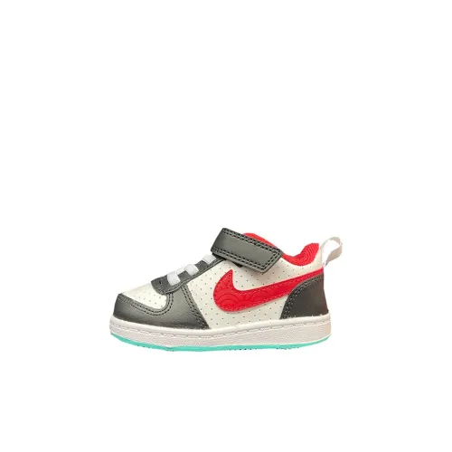 Nike Court Borough Low Топ Обувь для малышей Белый черный красный Infant And Toddler