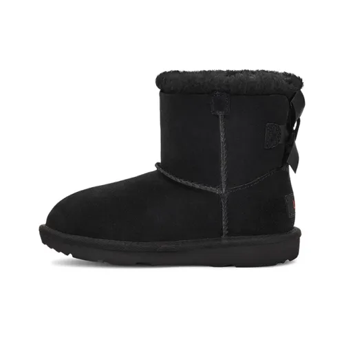UGG Mini Bailey Bow II Бабочка Термический Устойчивый к истиранию Противоскользящий Детские зимние сапоги Черный Подростки