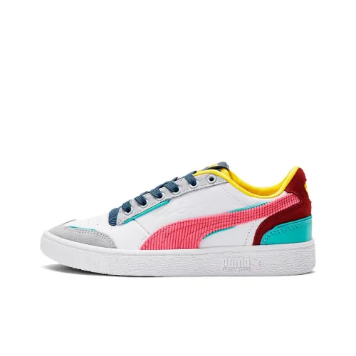 PUMA Ralph Sampson Lo Bubblegum Легкий и Износостойкий Низкий Топ для Детского Скейтбординга Белый Розовый Синий