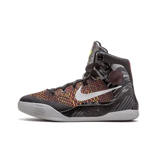 nike Kobe 9 Elite Masterpiece Амортизация High Топ Детские Баскетбольные кроссовки Черный белый Подростки