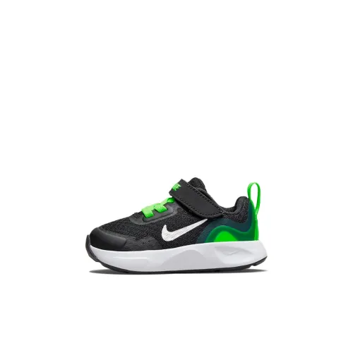 nike Wearallday Низкий Топ Обувь для малышей Черный Зеленый Infant Wa Toddler