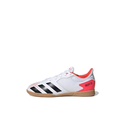 Adidas PREDATOR Series 20,4 Для помещений SALA Botинки J IN Дышащий Низкий Топ Детские футбольные бутсы Белый Черный Оранжевый Детский