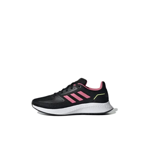 Adidas Runfalcon 2,0 Устойчивый к истиранию Дышащий Низкий Топ Детская Беговая Обувь Черный Розовый Детский