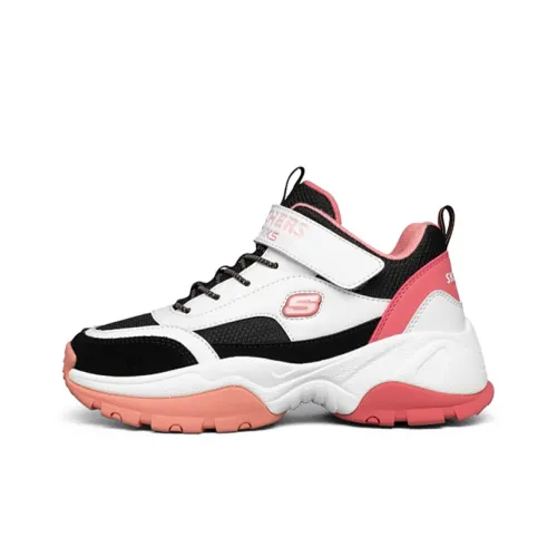 SKECHERS GIRLS Детские повседневные кроссовки Черный Розовый Красный Подростки