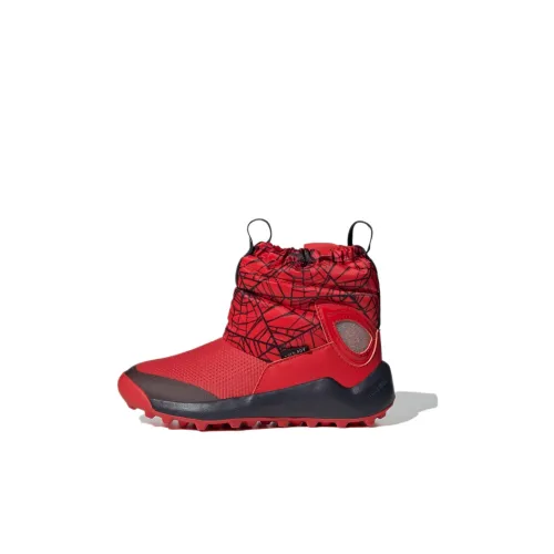Марвел Паук Man x Adidas ActiveSnow C.Rdy Теплоизоляционный Low Cut Детские ботинки Красный Children Возраст 3-7 лет