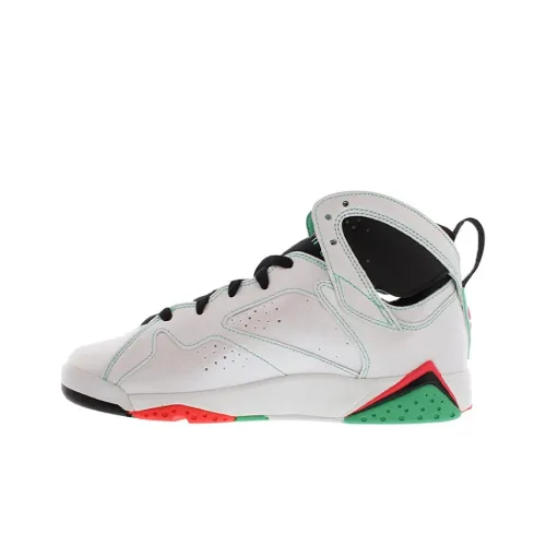 Jordan Air JORDAN 7 Ретро Verde Радужный Поддержка MID Топ Детские Баскетбольные Кроссовки Белый Выпуск 2015 года