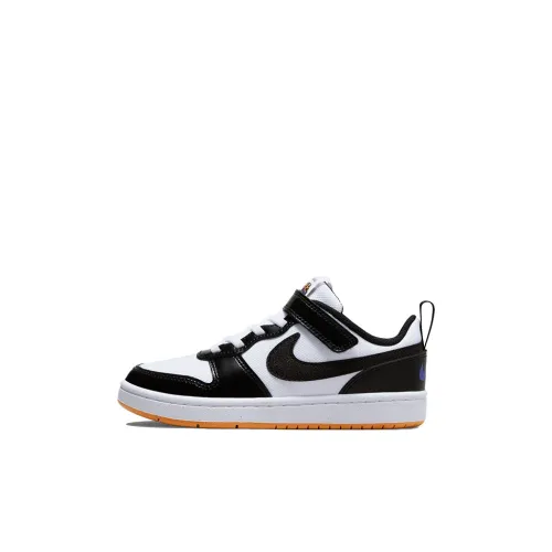 Nike Court Borough 2 Low Топ Скейтборд Кроссовки Черный Белый Для детей 3-7 лет