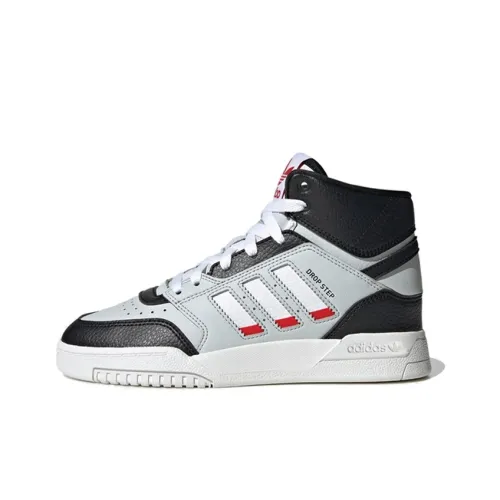 Adidas Originals Drop Step Устойчивый к истиранию Высокий Топ Детские Скейтбординги Серый Черный