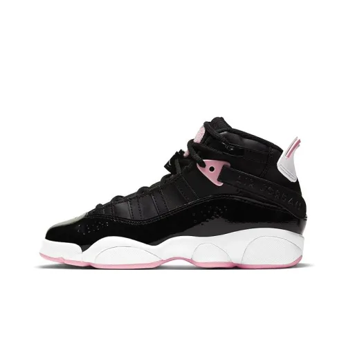 Jordan Air Jordan 6 Кольца Детские баскетбольные кроссовки Высокий верх Школьный возраст