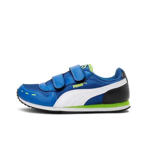 PUMA Cabana Racer Mesh V Jr DP Low Топ Детские беговые кроссовки Сине-белый Подростки