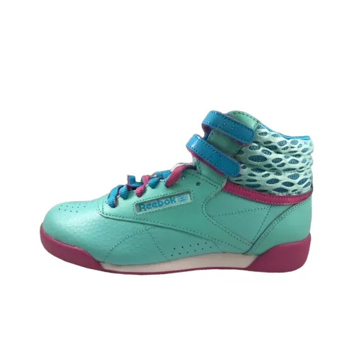 Reebok F S HI High Топ Детские Скейтбординги Синий Розовый Подростки