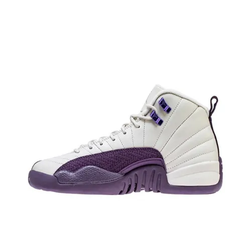 Jordan Air Джордан 12 High Топ Детские Баскетбольные Кроссовки Виноградный Фиолетовый