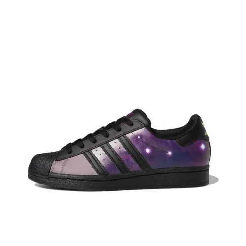 Adidas Originals Superstar Series Low Топ Детские Скейтбординги Starry Sky Подростки
