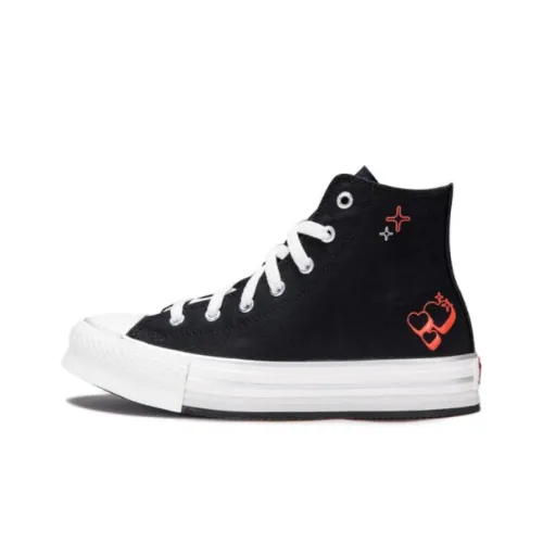 Converse Chuck Taylor All Star Износостойкие Дышащие Высокие Кеды для Детей Черные