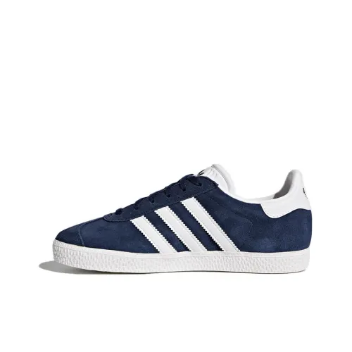 Adidas Originals Gazelle J Low Топ Детские Скейтбординги Сине-белый Подростки