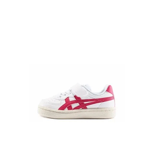 Onitsuka Tiger GSM Slip-on Устойчивый к истиранию Низкий Топ Обувь для малышей Белый Красный Infant и Toddler