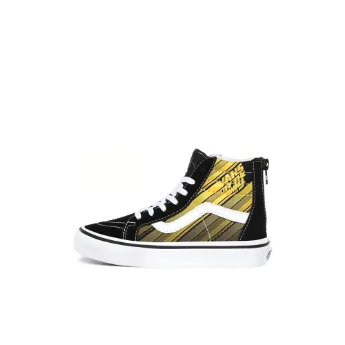 VANS SK8 High Топ Детские Скейтбординги Черно-желтый для детей 3-7 лет