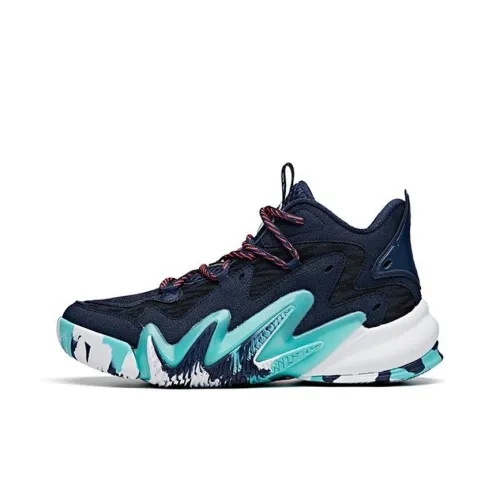 Antakids Berserk 2 Slip-resistant Abrasion-resistant MID Топ Баскетбольные кроссовки Синий Белый Подростки