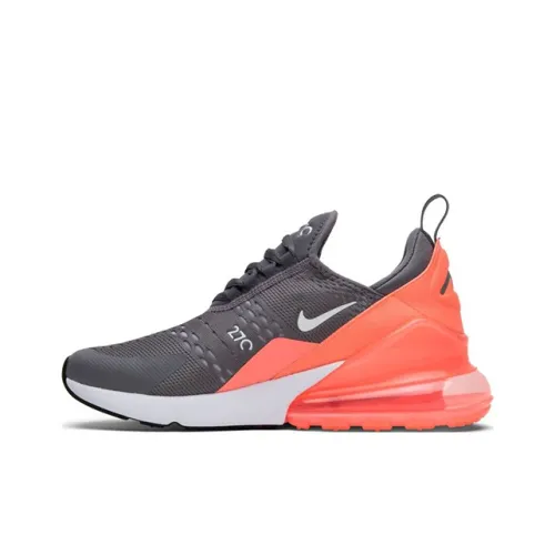 Nike Air Max 270 Low Топ Детские беговые кроссовки Серо-розовый Апельсин Подростки
