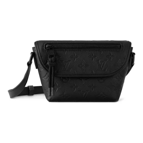 LOUIS VUITTON Сумка через плечо из коровьей кожи унисекс черного цвета